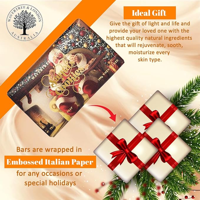 Wavertree & London Sicilian Orange Scented Natural Soap (2 Bars), 7oz Moisturizing French Triple Milled Soap Bars enriched with shea butter - Pure Plant Based Bath & Body Bars for All Skin Types