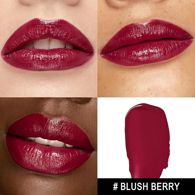 MAKI YIKA Moisture Dark Berry Lipstick for Women Hydrate Lip Gloss for Dry Cracked Lips Weightless Glossy Lip Color Juicy Finish,MA049 Blush Berry