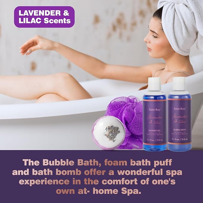 22 Pcs Bath and Body Gift Set - Spa Gift Baskets for Women Jasmine & Honey Scent, Spa Kit Lavender and Jasmine Scented, Birthday Gift Basket, Bath Gift Basket For Women, Luxury Bath Gift Set Home Spa