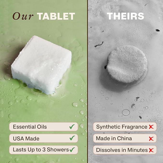 Lavender Shower Steamers Aromatherapy – USA Made with Bergamot Essential Oil, Large Shower Tablets for Women & Men, Christmas Spa Gifts for Her, Stress Relief & Relaxing Calming Pamper Gifts