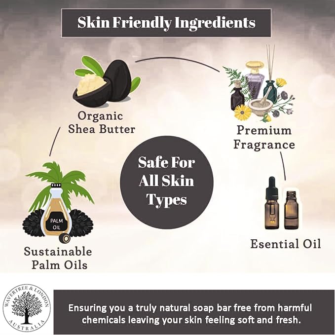 Wavertree & London Born To Drive Scented Natural Soap Bars (2 Bars), 7oz Moisturizing French Triple Milled Soap Bars enriched with shea butter - Pure Plant Oil Bath & Body Bars for All Skin Types