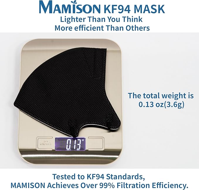 50 Packs, Made in KOREA Premium KF94 Fine Dust Protection Individually Packaged Face Mask