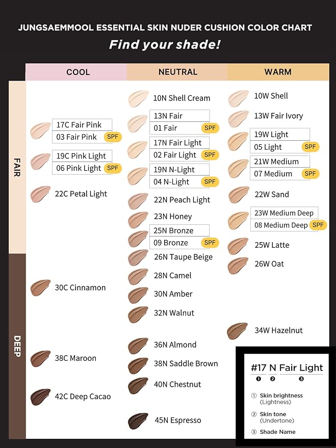 [JUNGSAEMMOOL OFFICIAL] Essential Skin Nuder Cushion (09 Bronze) | Refill Only | Natural Finish | SPF50 Broad Spectrum | Makeup Artist Brand