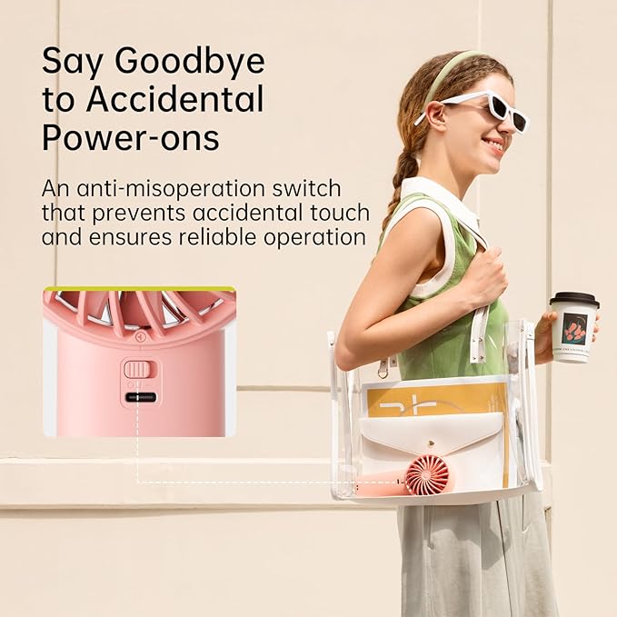 JISULIFE Handheld Fan Life4, 5000mAh Portable Rechargeable Fan, 5-Speed Turbo Wind, 15 Hrs Cooling, LED Display, Gifts for Men/Women, Essential for Travel,Beach,Vacation,Makeup,Concerts,Cruise-Pink