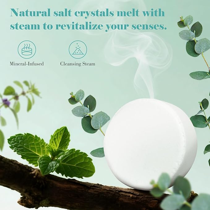 W&E Choice Shower Steamers Aromatherapy 18 Pcs- Shower Bombs Birthday Gifts for Women, Eucalyptus Mint Essential Oils for Daily Relaxation & Stress Relief, Christmas Gift for Women, Mom, Wife