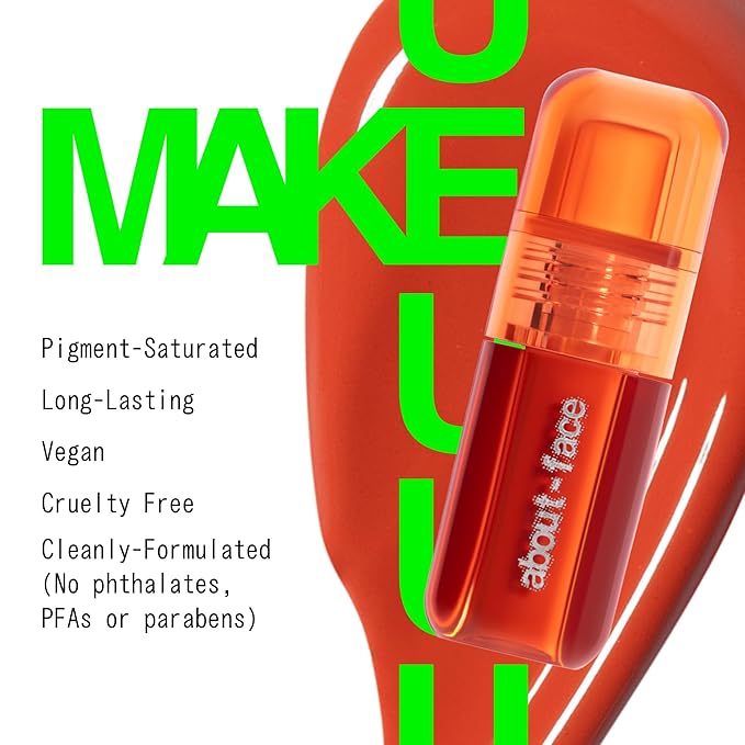 about-face Blush Rush Liquid Blush – Hydrating, Buildable Formula with Jojoba Oil, Hyaluronic Acid, and Squalane – Long-Lasting Dewy Finish – Vegan & Cruelty-Free (Pit Stop – Orange Peach)