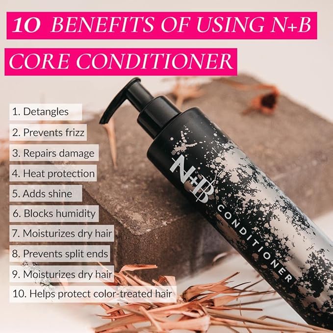 N+B Core Collection | Paraben-Free | For All Hair Types and Textures | Strengthens and Hydrates | Made in the USA (Conditioner 10oz)
