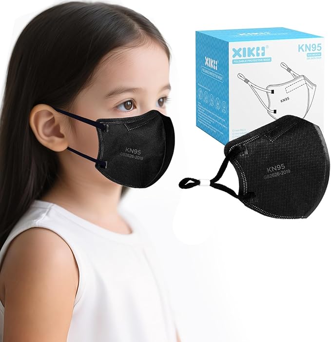 KN95 Masks for Children, 50 Packs 5 Layers Breathable, Disposable Masks With Adjustable Earloop for Boys Girls in School & Travel Outdoor