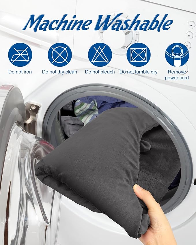 Heating Pad for Neck and Shoulders and Back Pain Relief, Electric Heat Pad for Full Body, Moist Dry Heat Options (Granite)