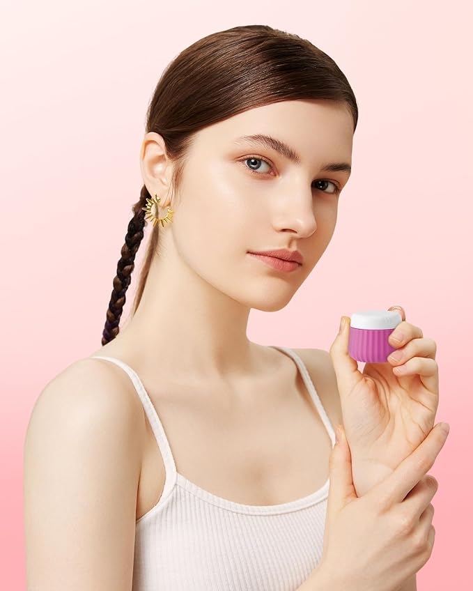 Travel Containers for Toiletries 4 Pack, TSA Approved Travel Size Toiletries, Travel Size Containers, With Clear Bag Leak Proof Silicone Jars, Travel Essentials Creams Jars Carrying Small Items