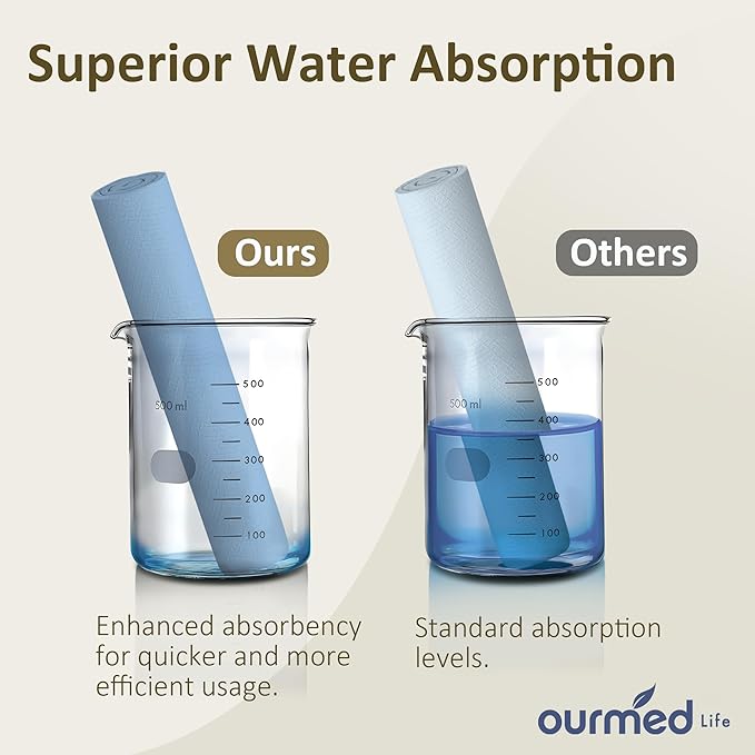 Ourmed Life Disposable Face Towel | 150 Count Lint-Free Biodegradable Clean Towels | Dry Makeup Remover Wipes | Super Soft & Thick for Sensitive Skin | 10-Inch X 12-Inch Extra Large Size | Pack of 3