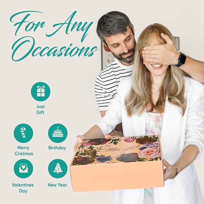 Luxury Spa Gift Basket Set – 16 Pcs Bath Set with Bath Bombs, Body Lotion, Shower Gel & More – Relaxing Gifts for Women & Men – Perfect for Birthday, Christmas, Thank You & Bridal Shower(Turquoise)