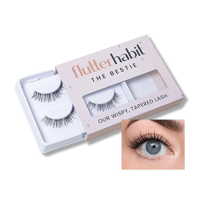 FlutterHabit The Bestie Lashes, DIY Lash Extensions [Up to 10 Day Wear], Natural & Subtle Cat Eyed Cluster Lashes, Salon Quality Eyelashes Extensions, Natural Lashes, No Lash Glue Included