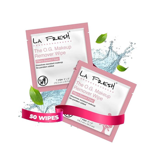 La Fresh Makeup Removal Facial Cleansing Wipes, Waterproof, 50 Count - Skin Care Travel Essentials