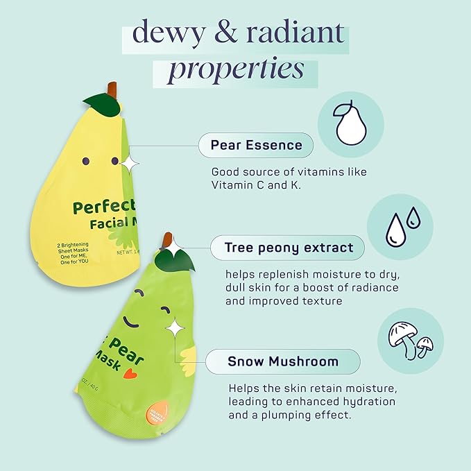 SpaLife Donut Let Me Go Duo Facial Masks - Pack of 6 - Skincare Gift Set for Valentine's Day - Radiant Caffeine and Soothing Vanilla - Beauty Moisture Hydration Face Mask for Men and Women