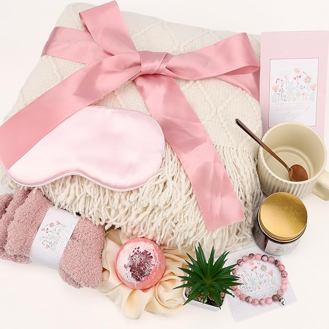 Gifts for Mom,Happy Birthday Basket for Women,Self Care Gifts Get Well Soon Gift Package and Mug,Unique Gift for Women,Her,Best Friend,Wife,Sister,Girlfriend,Daughter
