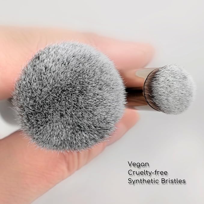 ENERGY Concealer Brush Under Eye Mini Angled Kabuki Nose Contour Brush for Concealing Blending Setting Buffing with Powder Liquid Cream Cosmetics Small Makeup Foundation brush