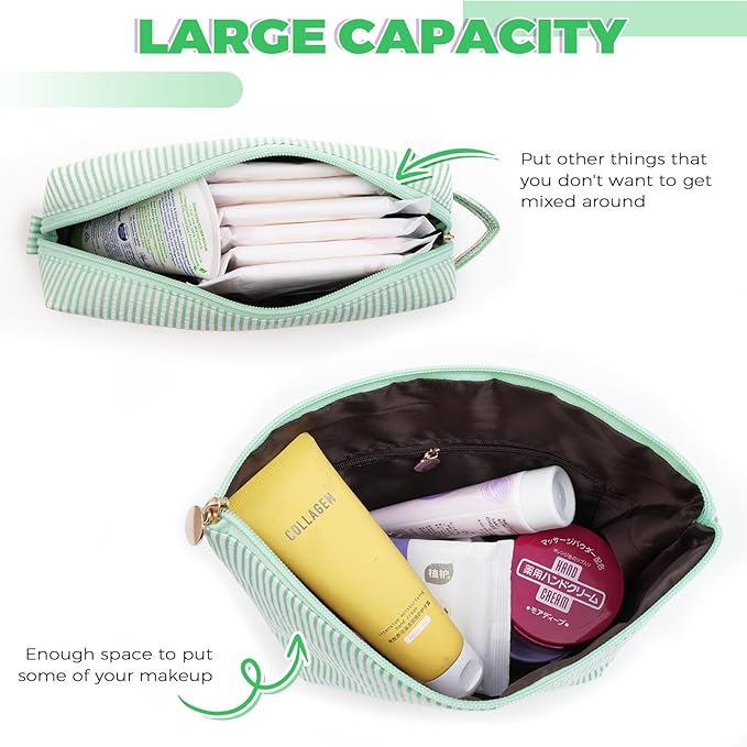 Mothers Day Gifts for Mom,Mum Gifts from Daughter,Birthday Gifts for Wife Sister Her,Mother in Law Gift,Mama Gifts Idea,Makeup Bag Set Cosmetic Bag - Green,M