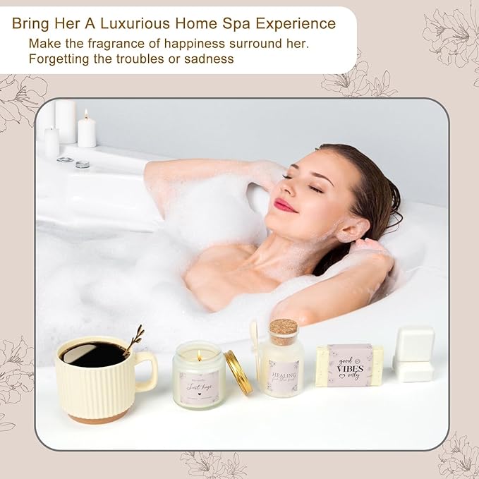 Thinking of You Gift Basket, Self Care Get Well Soon Birthday Gifts for Women, Relaxing Spa Gifts Basket Sick Care Package for Women, Relaxation Get Well Gift for Woman After Surgery, Sympathy Baskets