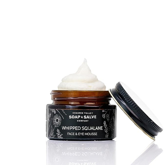 Chagrin Valley Soap & Salve Natural Eye & Face Moisturizer, Whipped Squalane Facial Moisturizer Face Cream with Jojoba Oil Organic, 1 Ounce, Morning and Night Cream