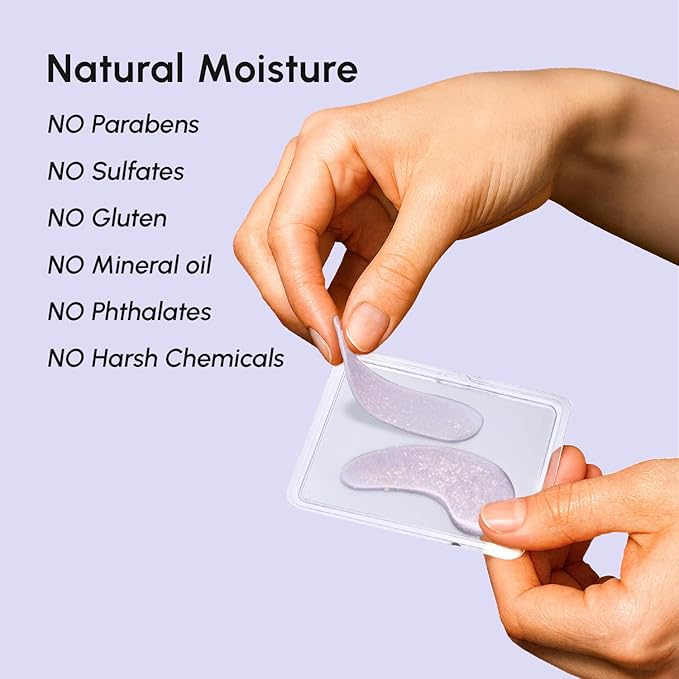 MAREE Violet Eye Gels - Marine Collagen Under Eye Patches for Puffy Eyes - Undereye Mask Patches for Women - Moisturizing Gel Eye Masks with Grape Water - Gel Pads