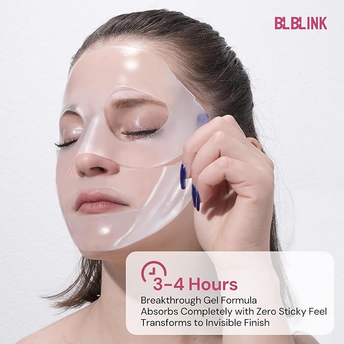 4 Pack Moisturizing Collagen Firming Hydrogel Mask 34gx20ea, Overnight Repair for Dry Skin, Collagen Face Masks, Firming & Anti-Aging, Hydrating Face Masks，Skincare