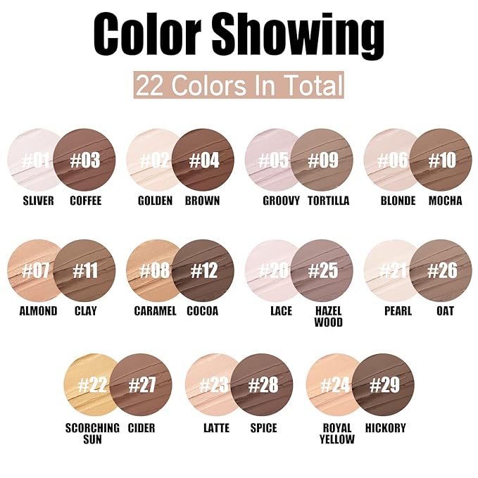 FOCALLURE 2 Pcs Mineral Cream Contour Stick,Moisturize Highlighter and Bronzer Pen,Non Stick Face Brightens & Shades Pencil,Long Lasting & Smooth Gliding Face Illuminator Makeup,Fair-light