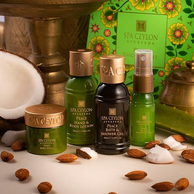 SPA CEYLON Peace Discovery Set | Ayurvedic Discovery Set for Tranquility and Relaxation | Spa Gift Set | Beauty Ritual