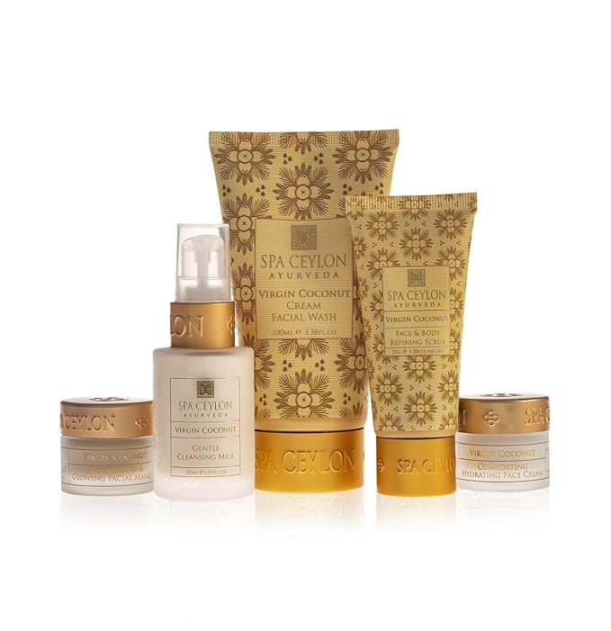 Spa Ceylon Virgin Coconut Skin Care Essentials Set | 100% virgin coconut | Face care | Gift set | all types skin | Seasonal Gifting