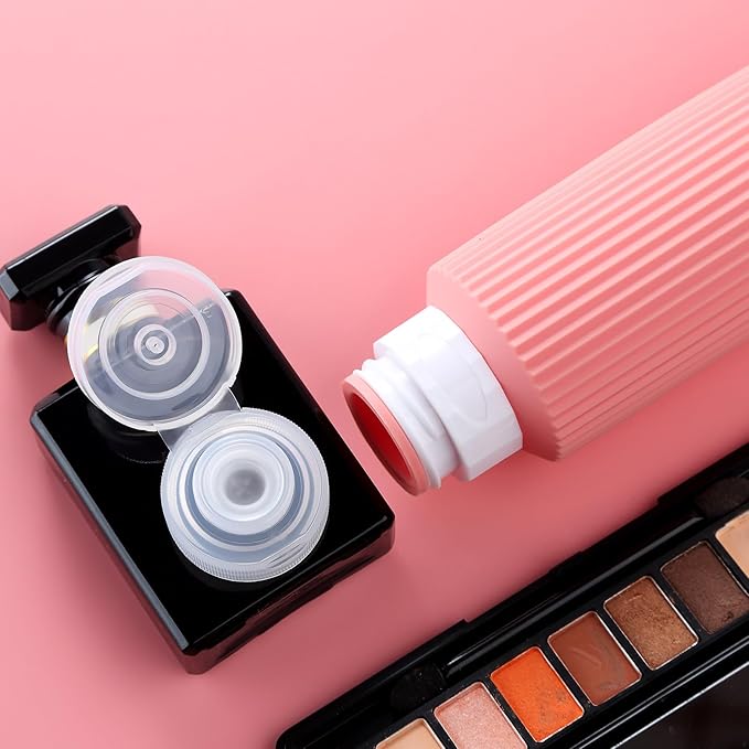 Travel Bottles for Toiletries, Large 6oz Travel Size Containers, BPA Free Leak Proof Tubs Refillable Liquid Accessories with Toiletry Bag for Cometic Shampoo and Lotion Soap (4 Pack)