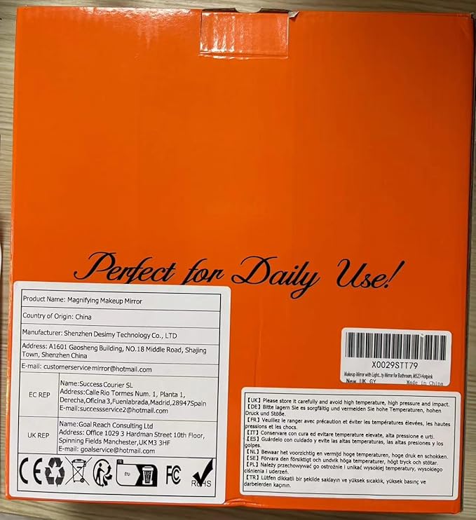 B Beauty Planet Makeup Mirror with Lights, Lighted Magnifying Mirror 30X with 3 Lighting and Adjustable Brightness, 2-Sided Height Adjustable Vanity Mirror for Bathroom, Gifts for Women Hot Pink