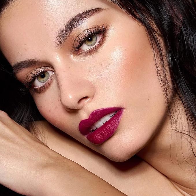 MAKI YIKA 3Pcs Matte Liquid Lipstick Set, Purple Plum Pink Lipstick Long Lasting Smudge Proof Non Transfer Lip Makeup (Purple+Plum+Pink)