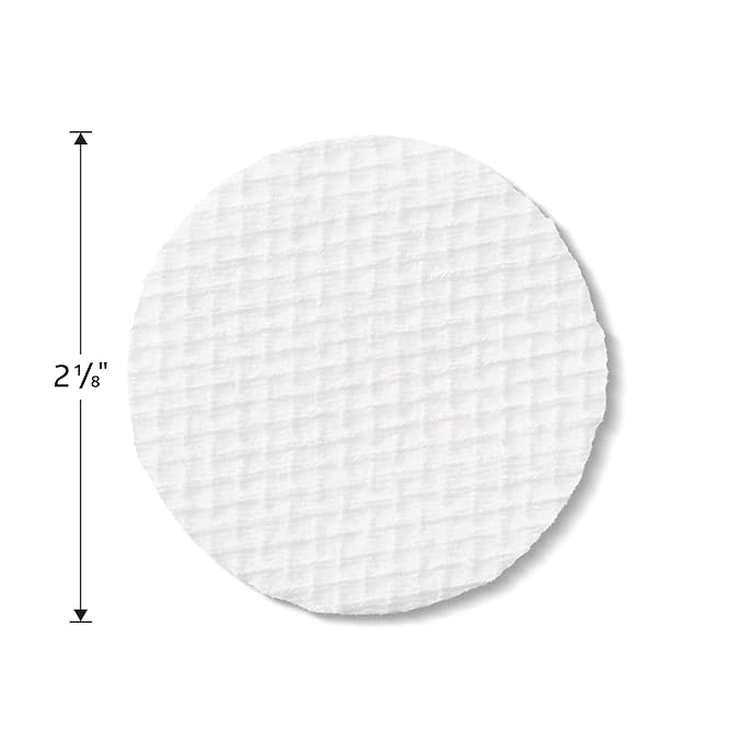 Simply Soft Hypoallergenic Exfoliating Dual Textured Cotton Rounds Pads, 80 Count (Pack of 24)