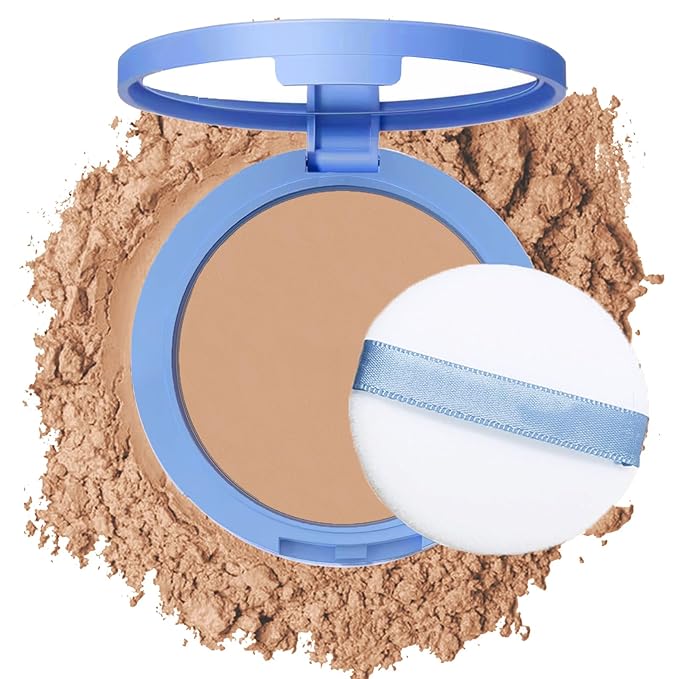 Oil Control Face Pressed Powder,Matte Smooth Flawless Setting Powder Makeup,Waterproof Long Lasting Finishing Powder,Cruelty Free Lightweight Face Cosmetics,0.35Oz(ORANGE HONEY)