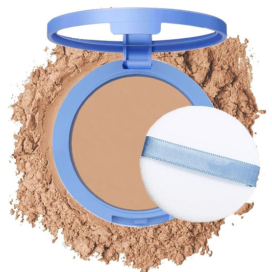Oil Control Face Pressed Powder,Matte Smooth Flawless Setting Powder Makeup,Waterproof Long Lasting Finishing Powder,Cruelty Free Lightweight Face Cosmetics,0.35Oz(ORANGE HONEY)