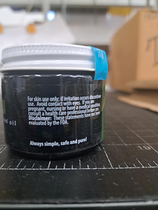 PurO3 Fully Ozonated Hemp Oil - Pure, Natural, Skin Care for Face & Body from Ozonated, Oxygenated Hemp Oil - Glass Jar, 2 oz