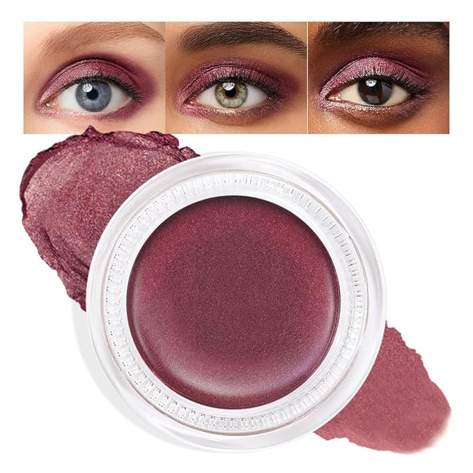 Cream Glitter Orchid Shimmer Metallic Eyeshadow Palette Makeup, Natural Single Mini Instant Holographic Eyeshadow For Women, Sombras Crema Para Ojos, Talc, Paraben & Cruelty Free, 26