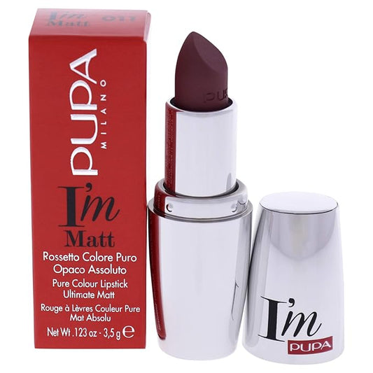 Pupa Milano I Am Matte Pure Colour Lipstick - 011 Intense Nude for Women - 0.123 oz Lipstick