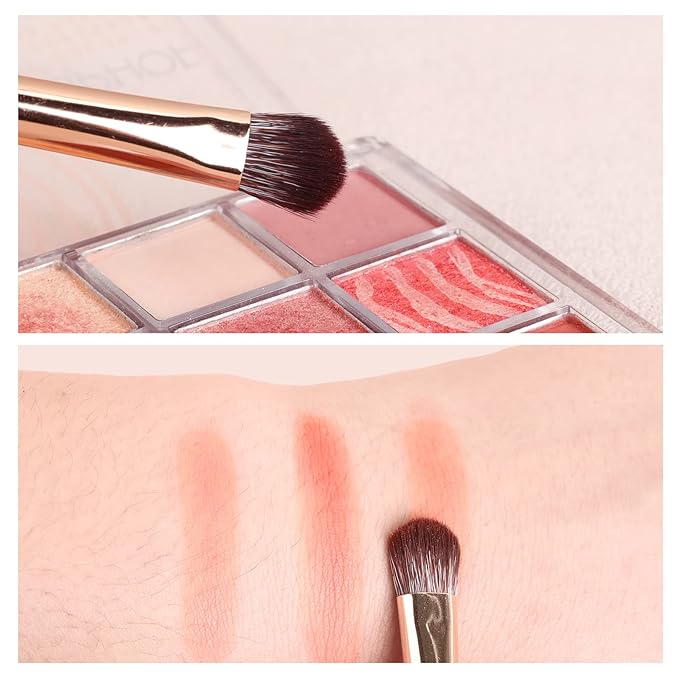 MSQ Make Up Brushes 10Pcs Makeup Brush Set Foundation Brush Blending Brush (Pink)