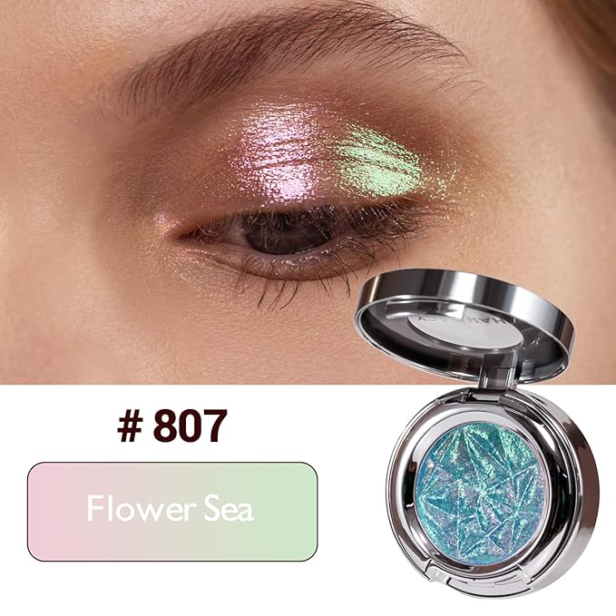 CHARMACY Duochrome Eyeshadow, Insane Shifters Chameleon Eyeshadow, Creates High-Impact, Metallic Eye Looks, 100% Vegan and Cruelty Free (Chameleon-#807, 0.06 Ounce (Pack of 1))