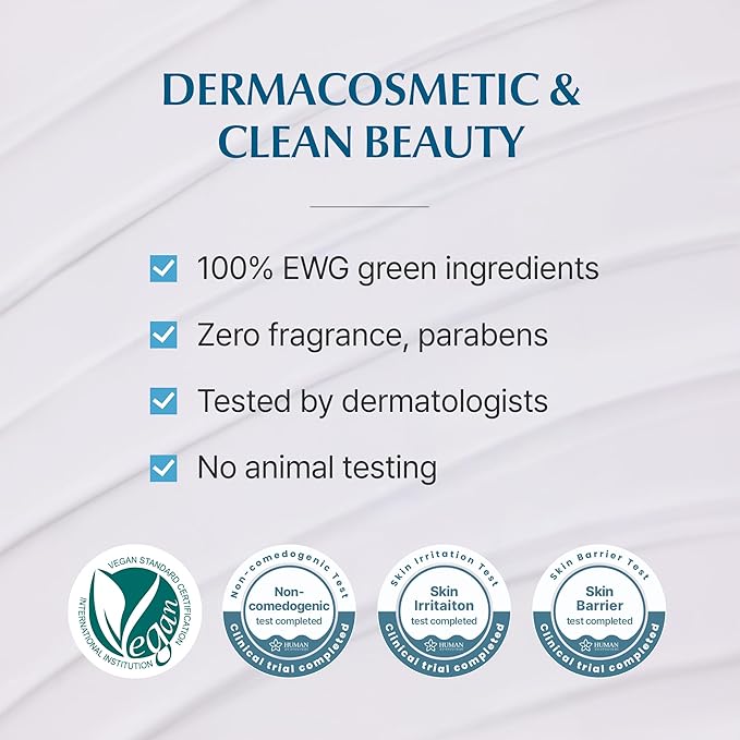 Cica Face Moisturizer with Pro-Vitamin B5 – Daily Hydrating Cream for Dry and Delicate Skin – With Panthenol, Squalane & Glycerin – Lightweight Skin Barrier Support, Day & Night, 2.2 Fl Oz.