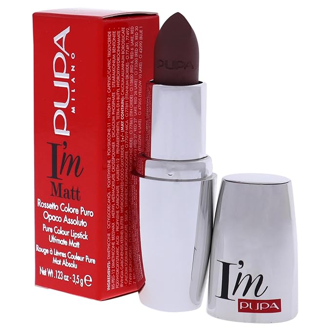 Pupa Milano I Am Matte Pure Colour Lipstick - 037 Unexpected Mauve for Women - 0.123 oz Lipstick