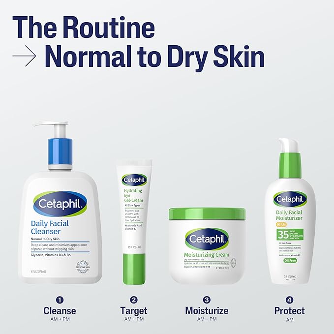 Cetaphil Face Wash, Daily Facial Cleanser for Sensitive, Combination to Oily Skin, 4 Oz 3 Pack, Gentle Foaming, Soap Free, Hypoallergenic