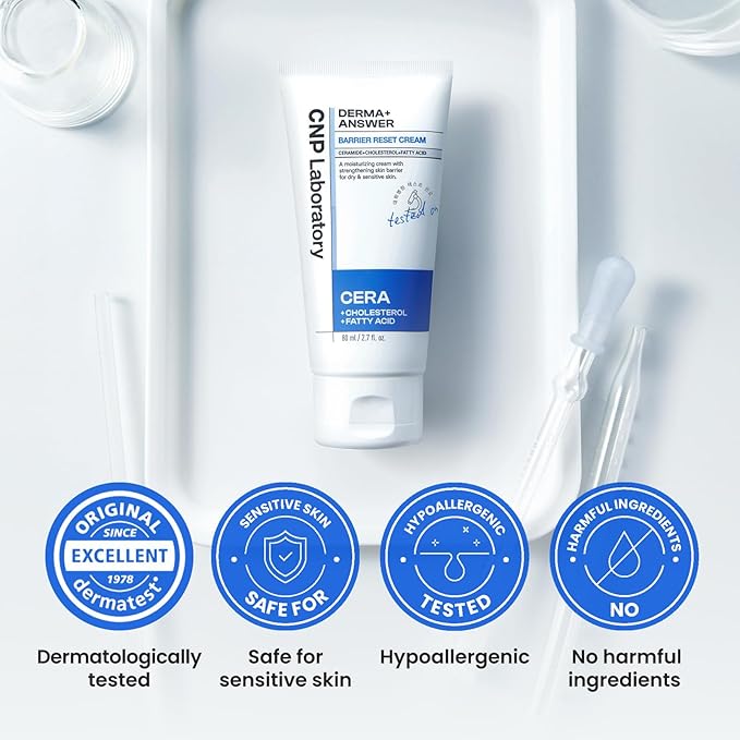 CNP Barrier Reset Cream - Deep Hydration, Strengthen Barrier, Ceramide, Suitable for Dry, Sensitive Skin, Korean Skin Care, 2.7 fl. oz.