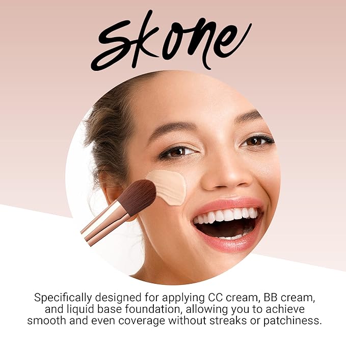 Skone Cosmetics | Makeup Brush | Blend, Bronze, Apply Foundation | Makeup Applicator (Foundation Brush)