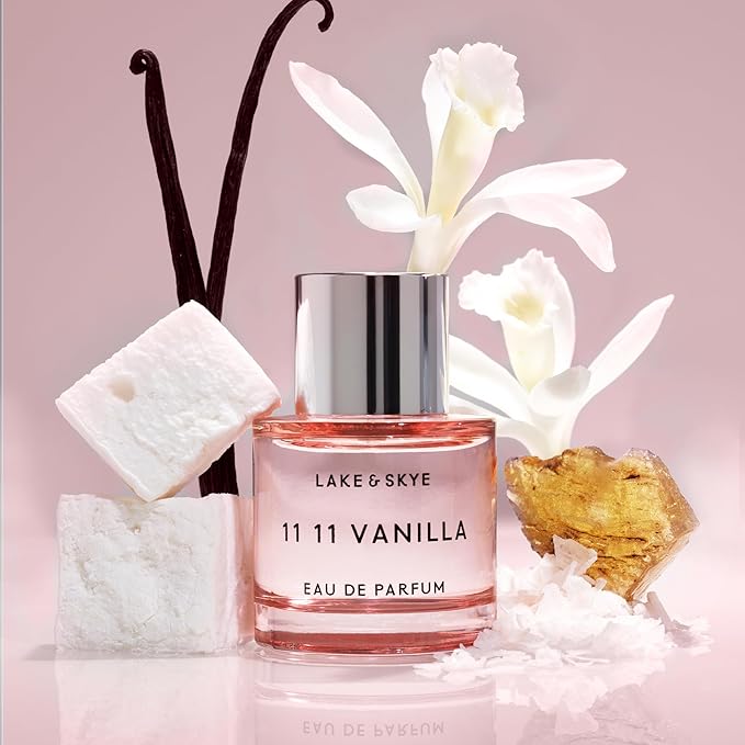 Lake & Skye 11 11 Vanilla Eau de Parfum 100mL, Musk Perfume, Sea Salt, Star Apple, Vanilla Créme, Vegan