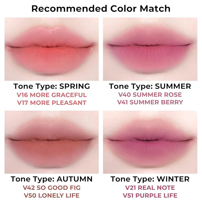 BBIA Last Velvet Tint NEW - Soft Creamy Matte Finish Lip Stain, Blur Effect & Velvety Texture, Long-Lasting, High Pigment, Non-Drying, Vegan, Korean Lip Makeup (V17 MORE PLEASANT, Pack of 1)