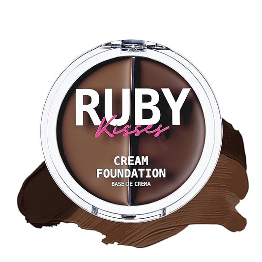 Ruby Kisses 3D Face Creator Cream Foundation & Concealer, 12 Hours Long Lasting, Medium to Full Coverage, Non-Greasy, Ideal for Makeup & Contour Palette (Level 16)