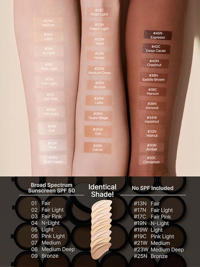 [JUNGSAEMMOOL OFFICIAL] Essential Skin Nuder Cushion (09 Bronze) | Refill Only | Natural Finish | SPF50 Broad Spectrum | Makeup Artist Brand