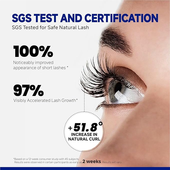 Lash Serum for Eyelash Growth, Eyelash Growth Serum Advanced Peptide Formula with 2.3× Absorption for Fuller, Thicker, Longer Lashes, Vegan & Cruelty-Free, Clinically Tested (5mL)